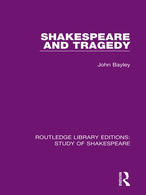 cover image of Shakespeare and Tragedy